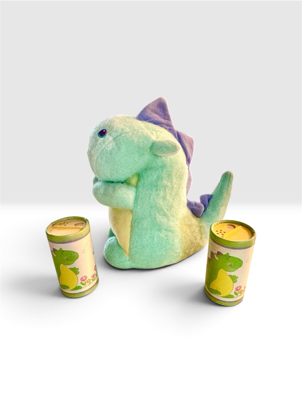 Vintage Discontinued Avon Puff the Magic Dragon Plush Talc Dispenser
